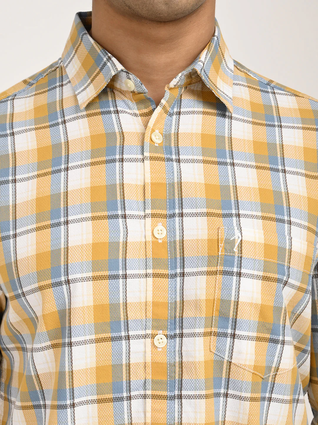 Men's Check Full Sleeve Cotton Shirt - Image 5