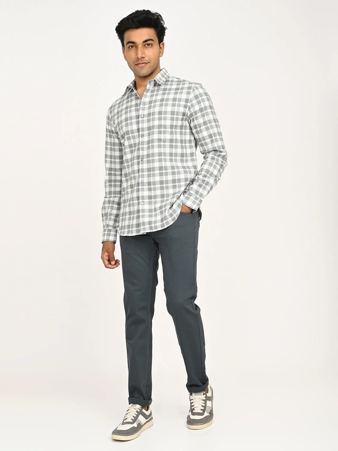 Men's Check Full Sleeve Cotton Shirt - Image 6