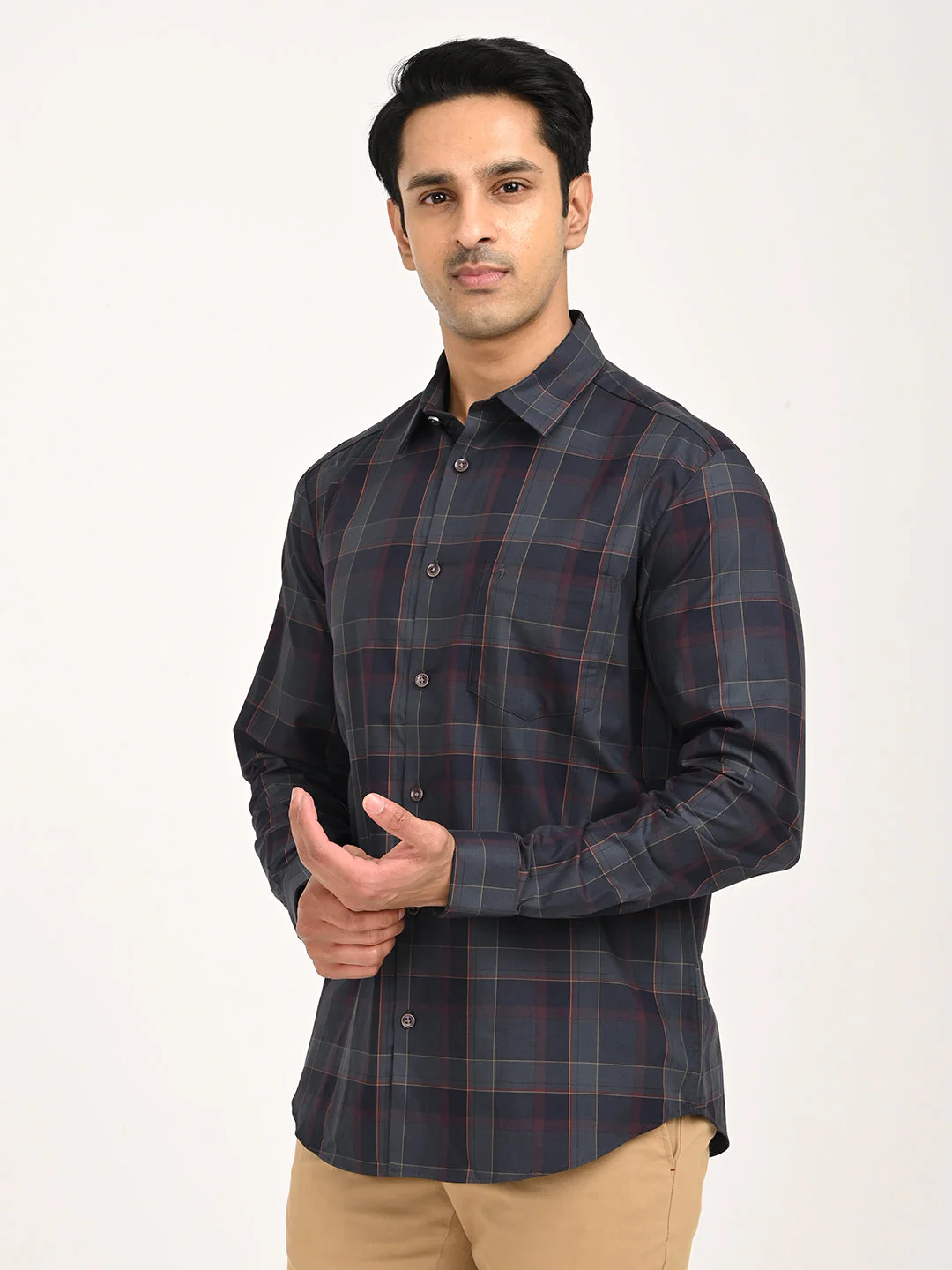 Men's Check Full Sleeve Cotton Shirt - Image 2