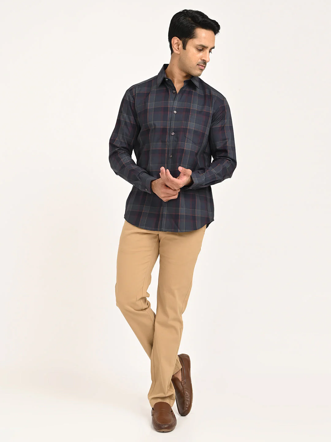 Men's Check Full Sleeve Cotton Shirt - Image 6