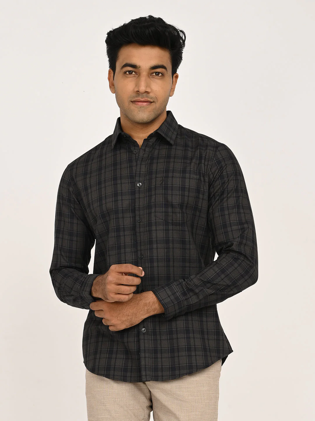 Men's Check Full Sleeve Cotton Shirt
