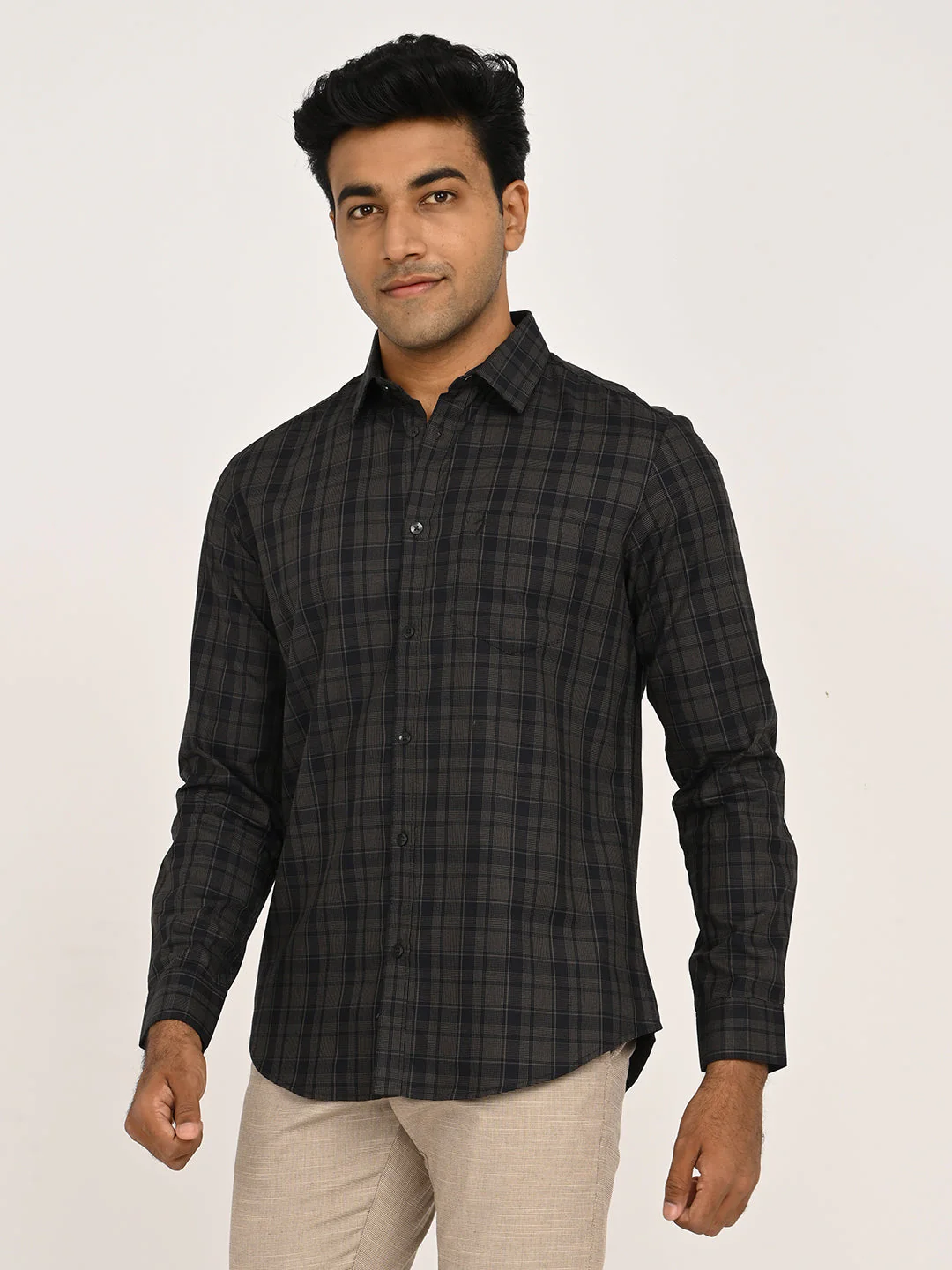 Men's Check Full Sleeve Cotton Shirt - Image 2