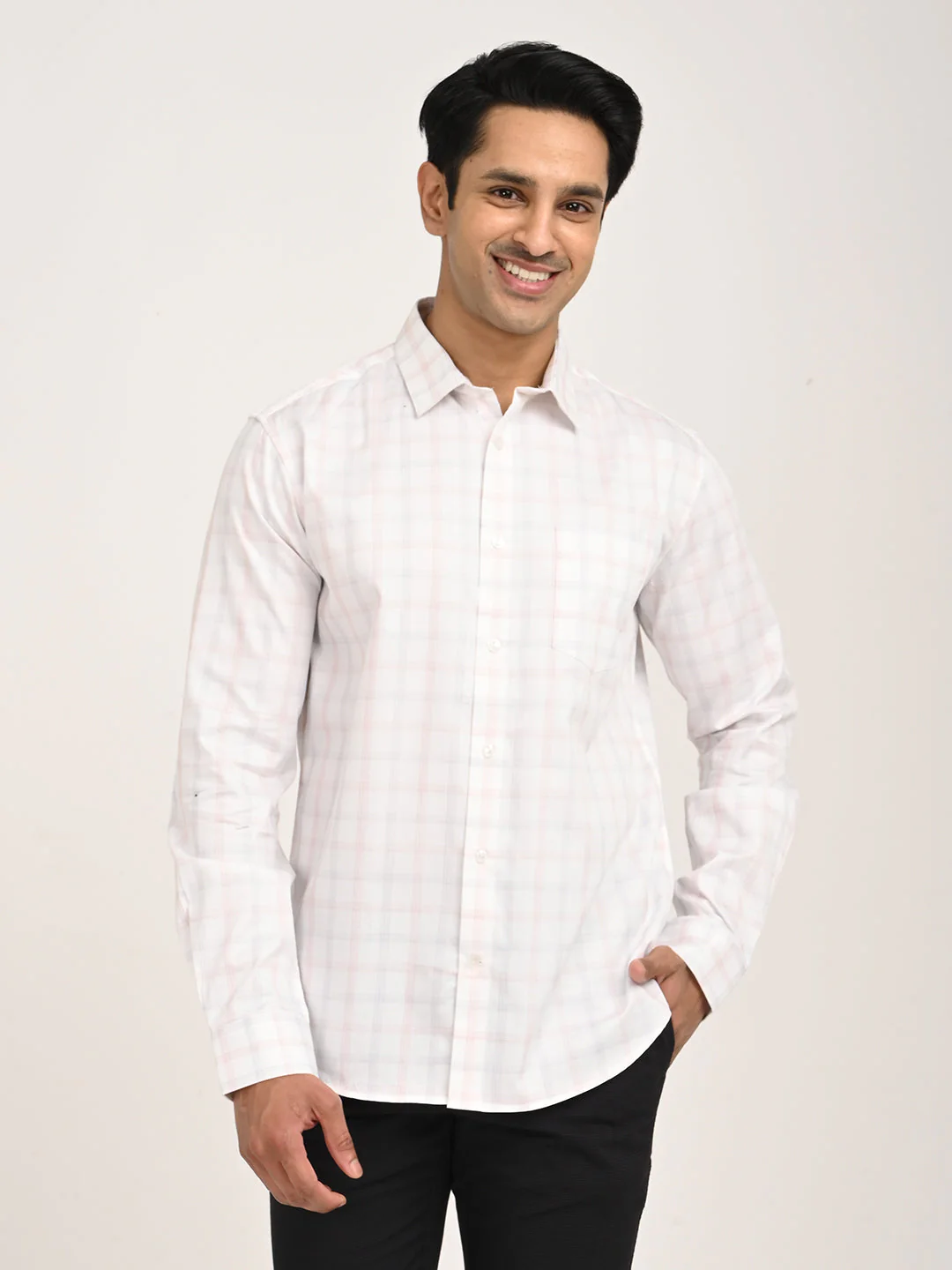 Men's Check Full Sleeve Cotton Shirt