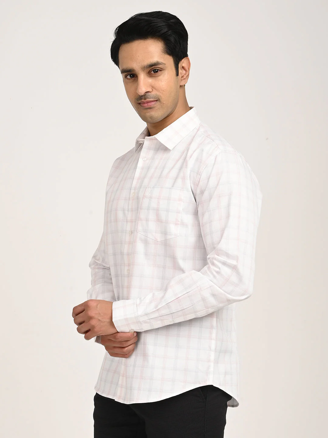 Men's Check Full Sleeve Cotton Shirt - Image 2