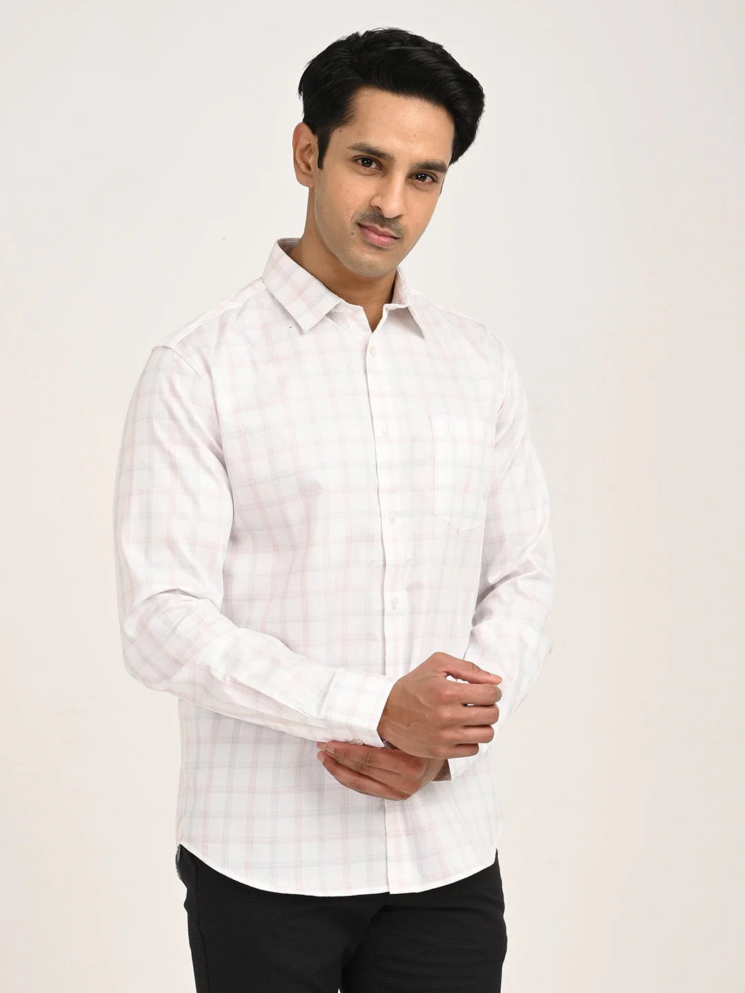 Men's Check Full Sleeve Cotton Shirt - Image 3