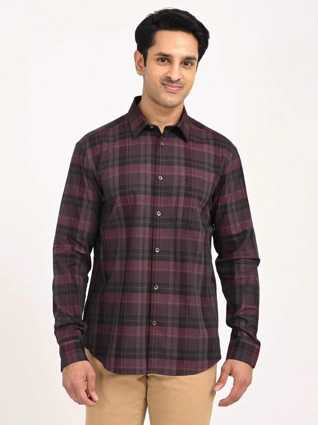 Men's Check Full Sleeve Cotton Shirt
