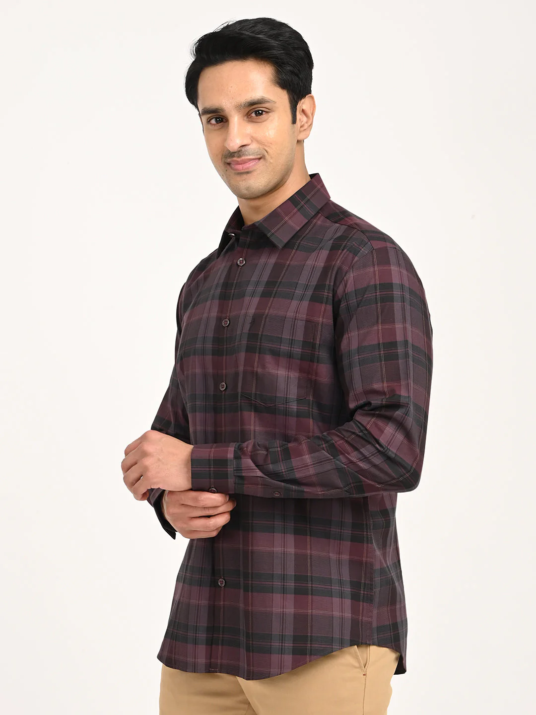 Men's Check Full Sleeve Cotton Shirt - Image 2