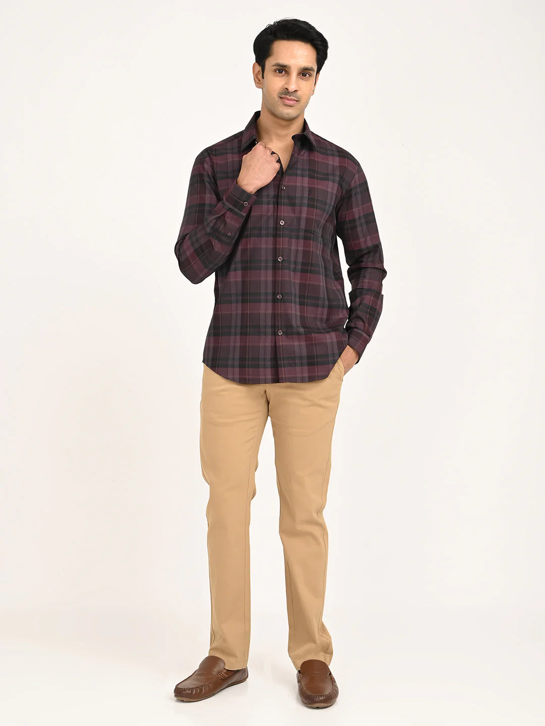 Men's Check Full Sleeve Cotton Shirt - Image 6