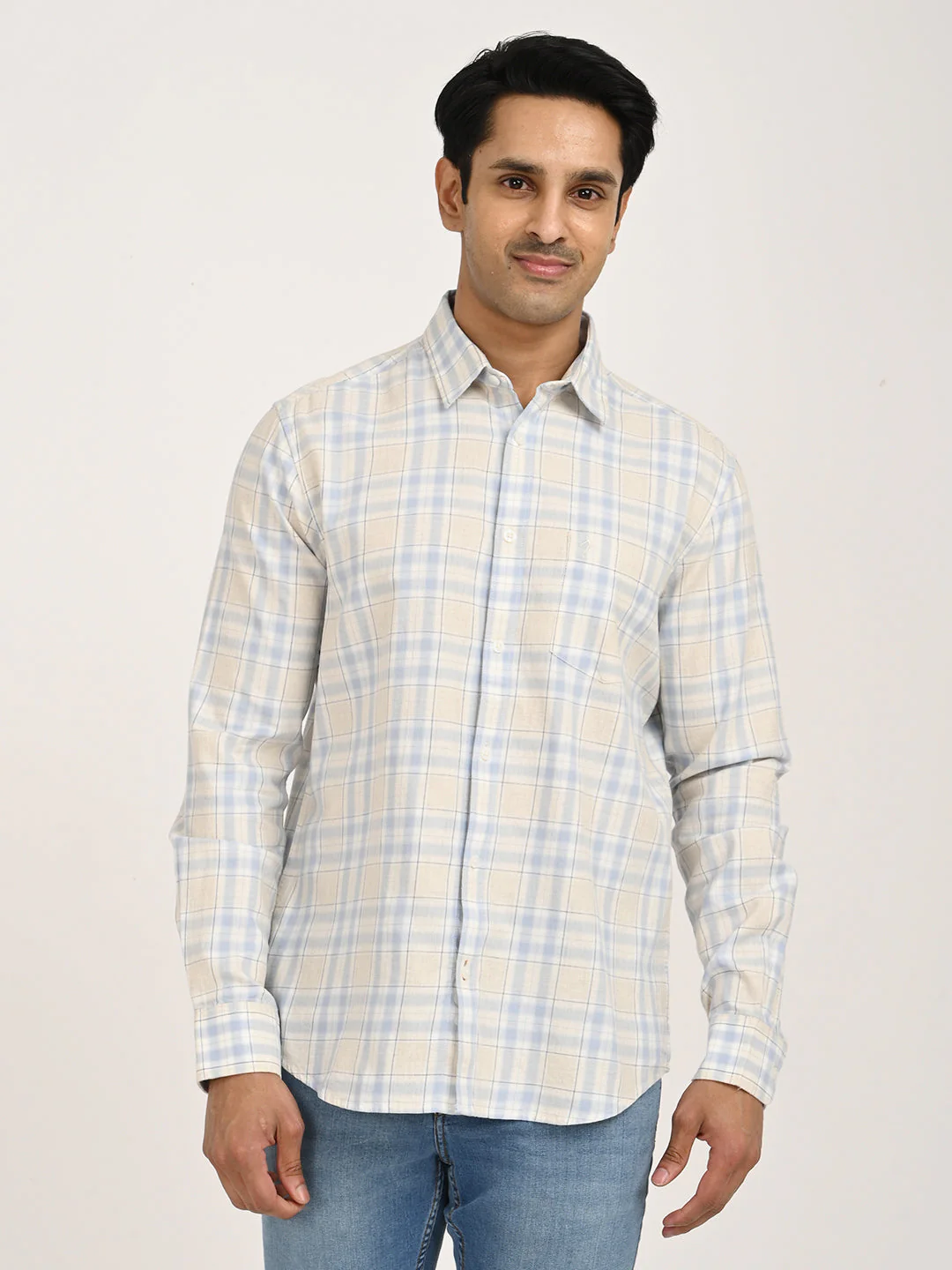Men's Check Full Sleeve Cotton Shirt