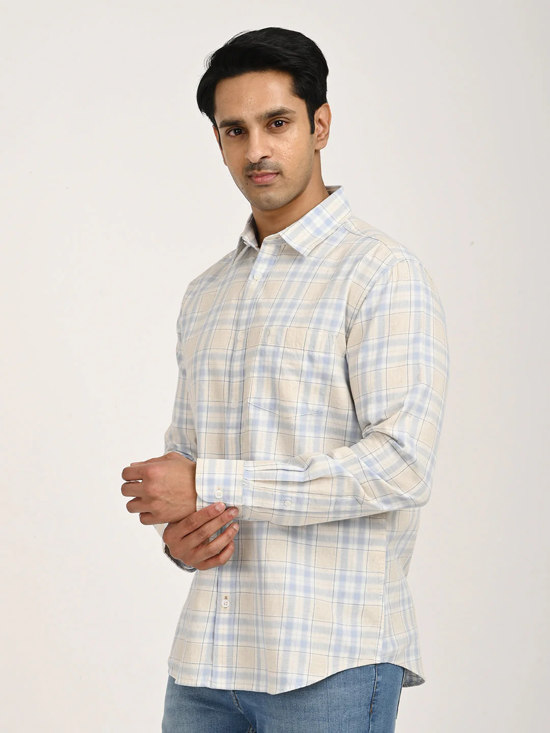 Men's Check Full Sleeve Cotton Shirt - Image 2