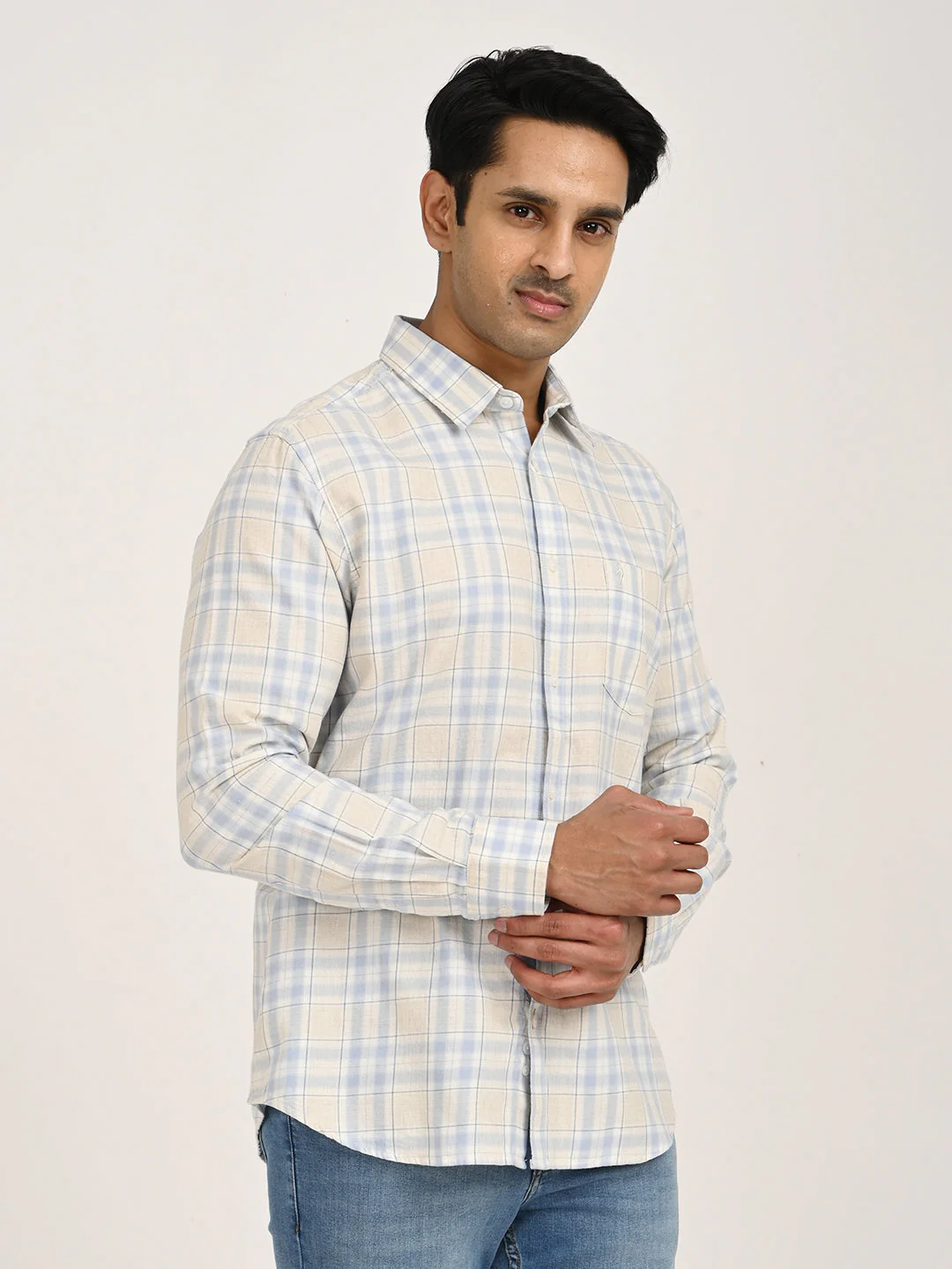 Men's Check Full Sleeve Cotton Shirt - Image 3