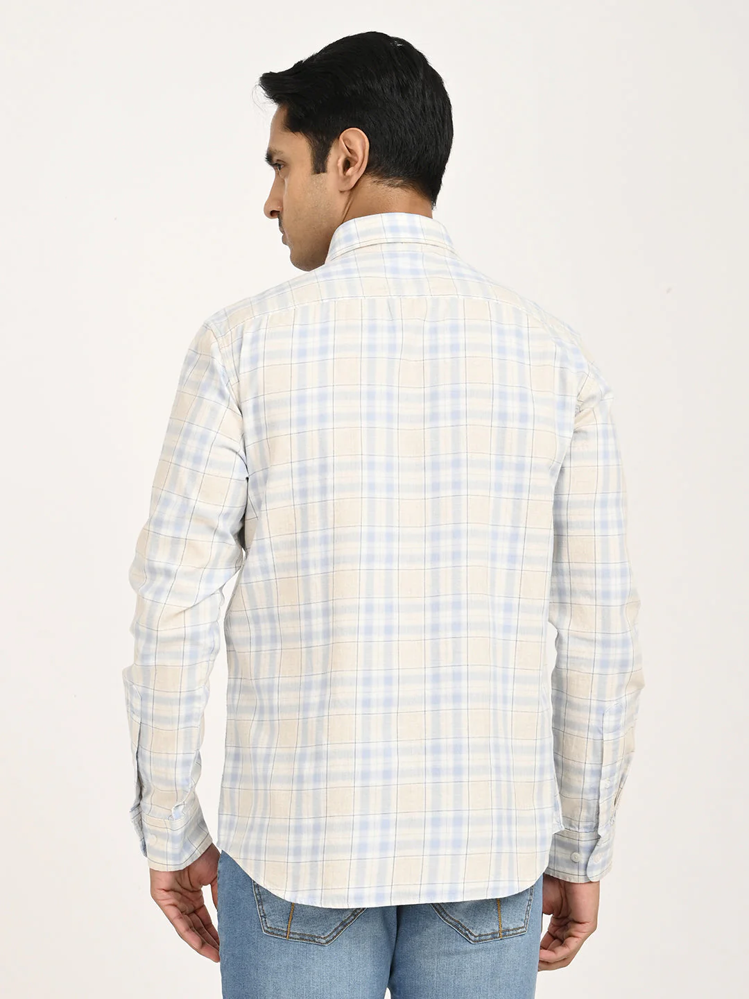 Men's Check Full Sleeve Cotton Shirt - Image 4