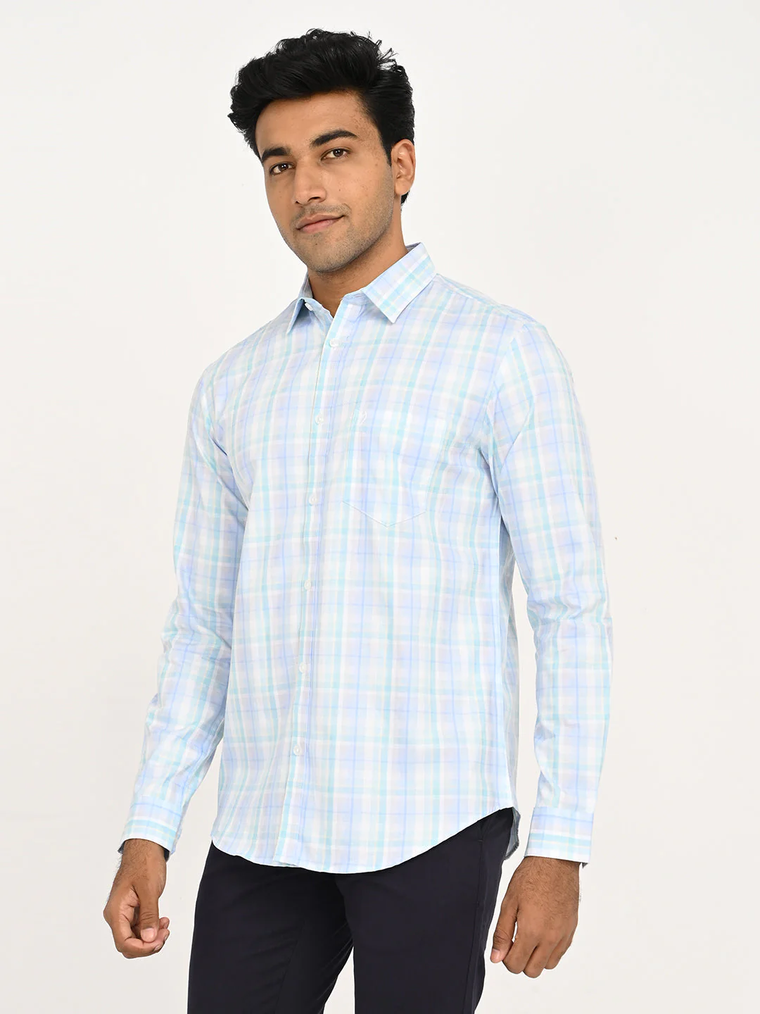 Men's Check Full Sleeve Cotton Shirt - Image 2