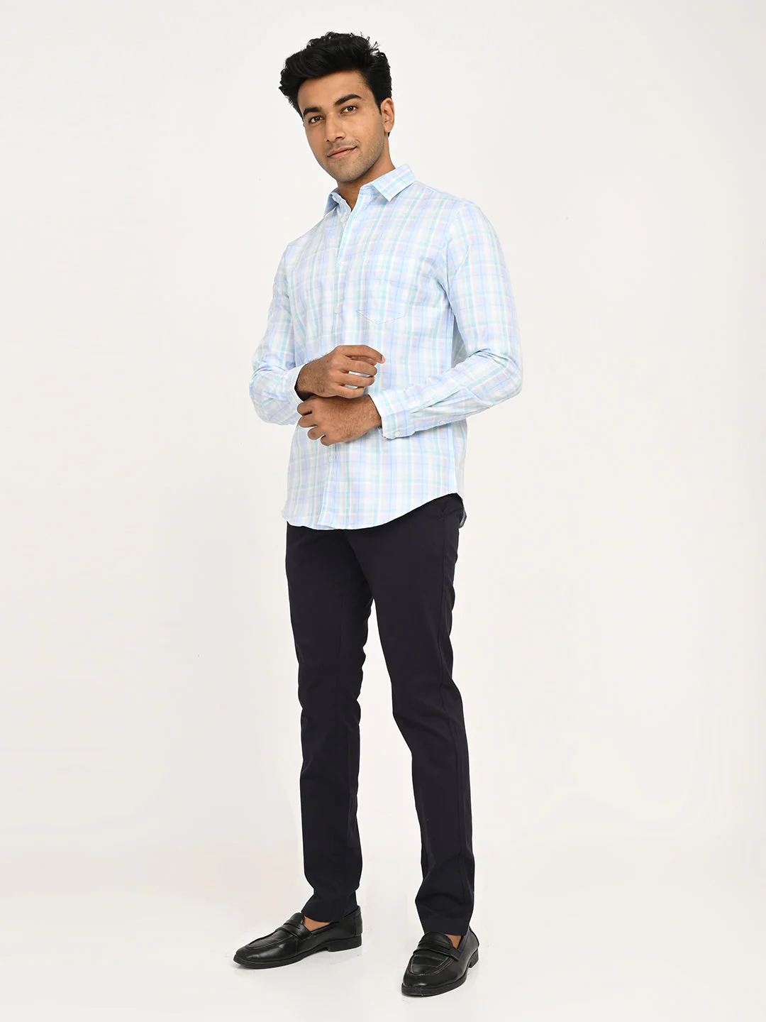 Men's Check Full Sleeve Cotton Shirt - Image 6