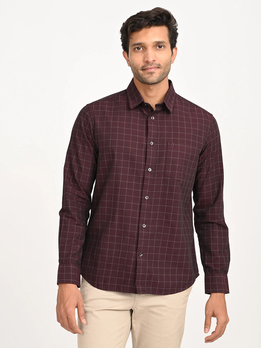 Men's Check Full Sleeve Cotton Shirt