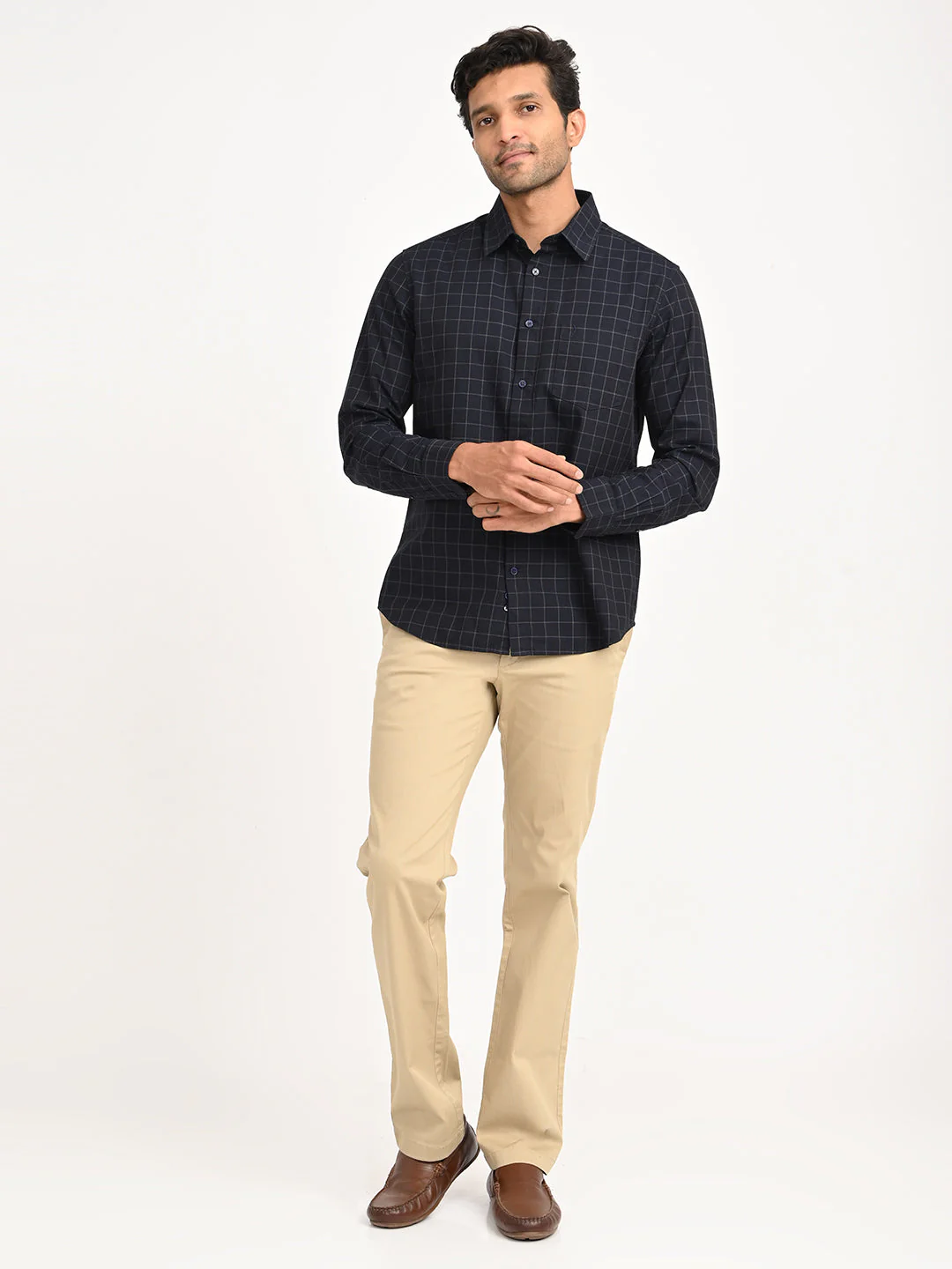 Men's Check Full Sleeve Cotton Shirt - Image 12