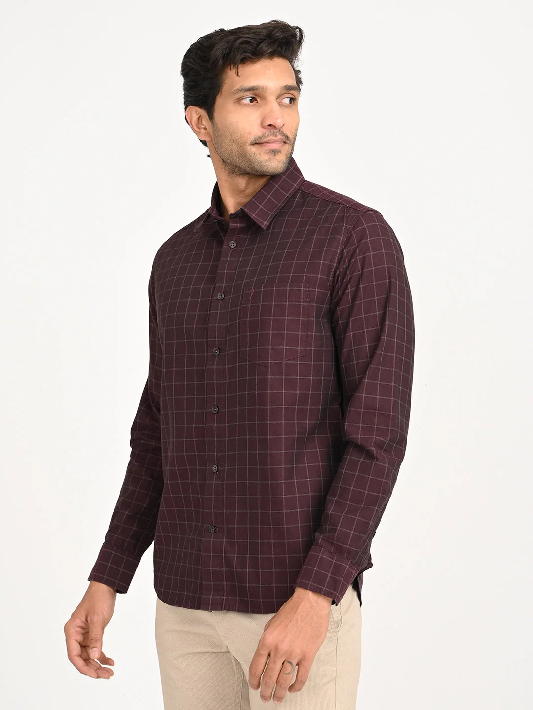 Men's Check Full Sleeve Cotton Shirt - Image 2