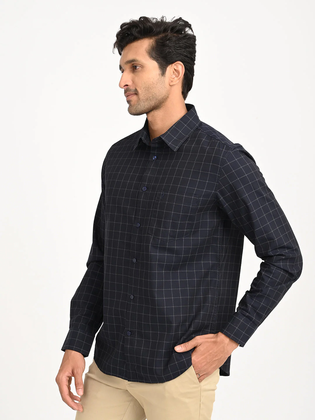 Men's Check Full Sleeve Cotton Shirt - Image 8