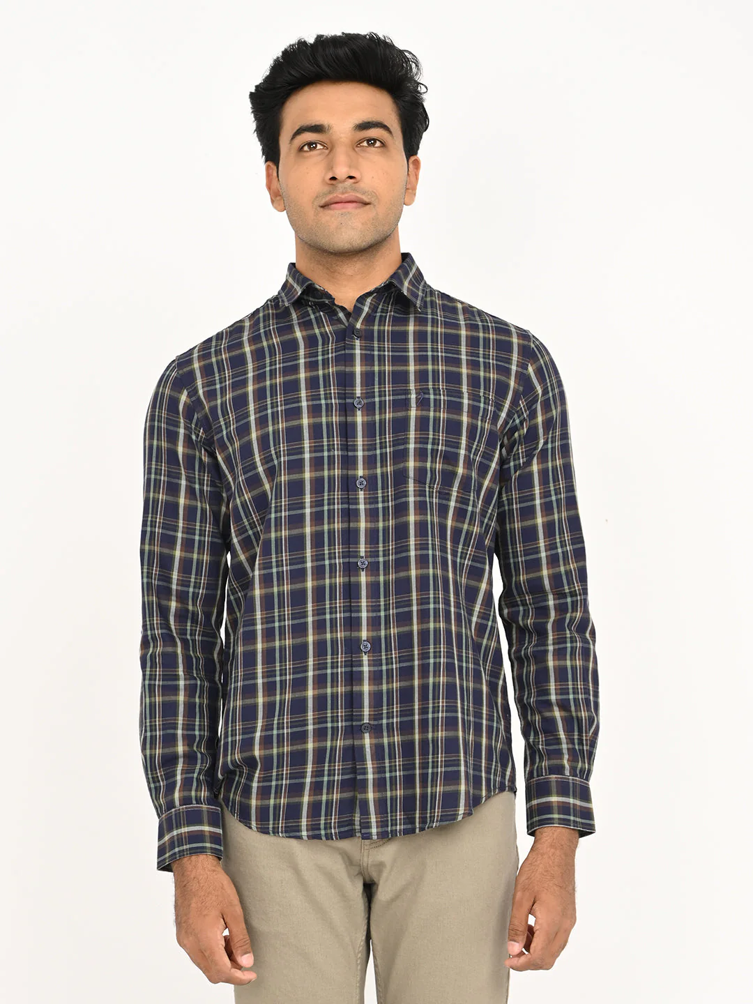 Men's Check Full Sleeve Cotton Shirt