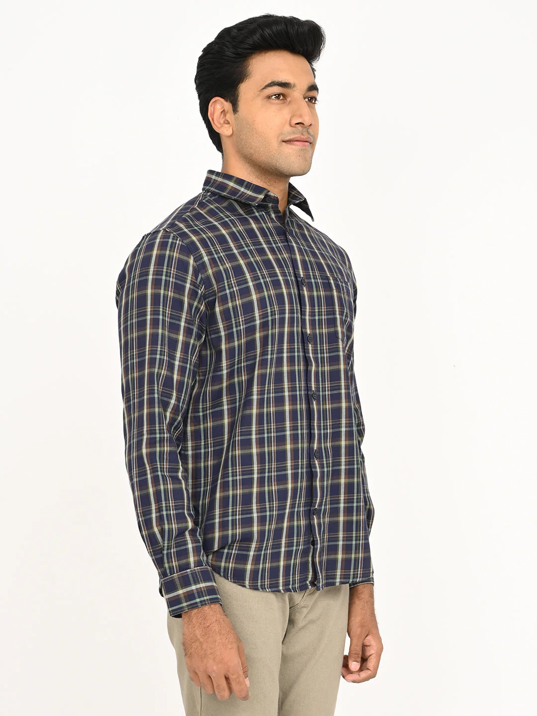 Men's Check Full Sleeve Cotton Shirt - Image 3