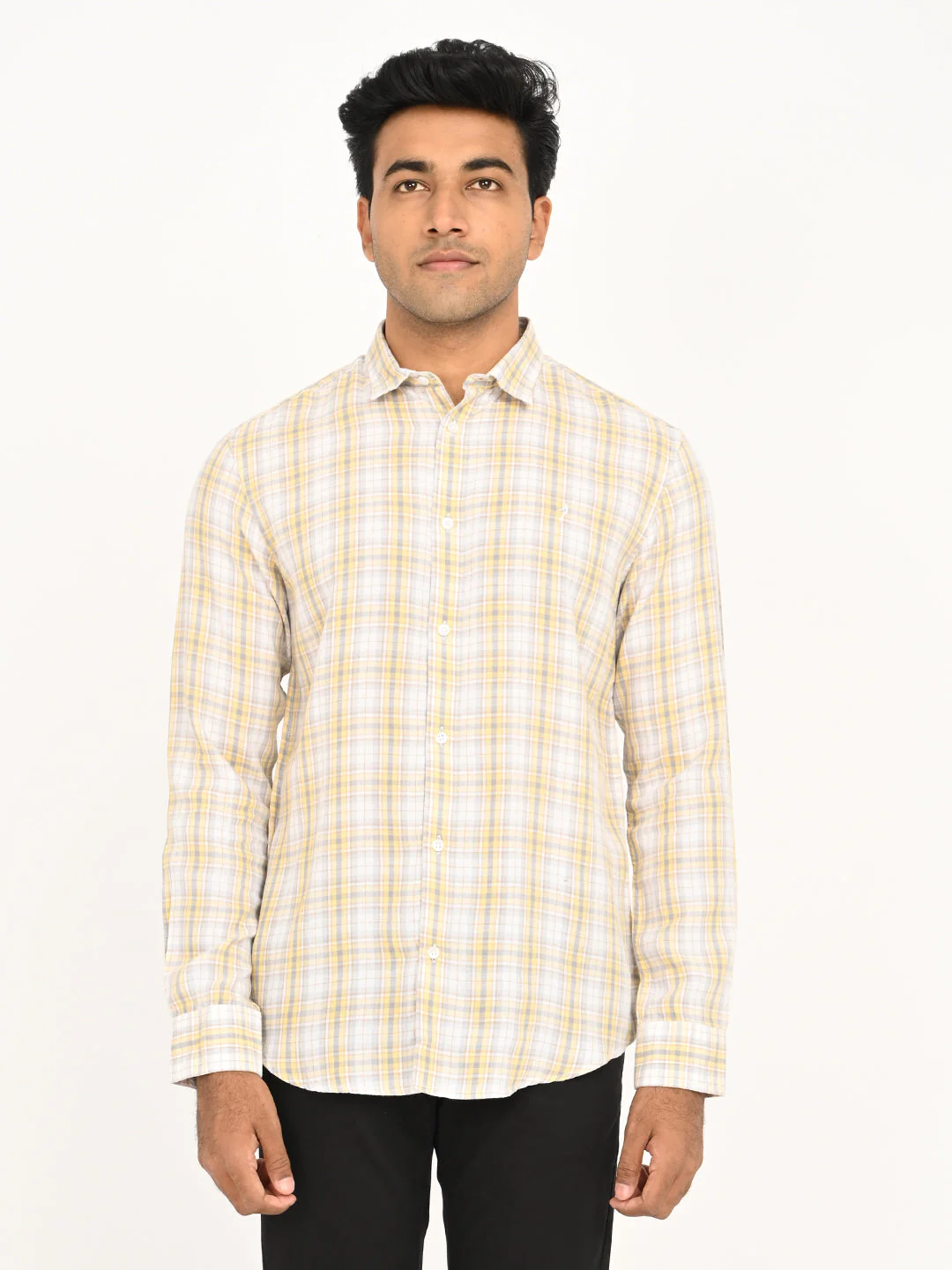 Men's Check Full Sleeve Tencel Blend Shirt
