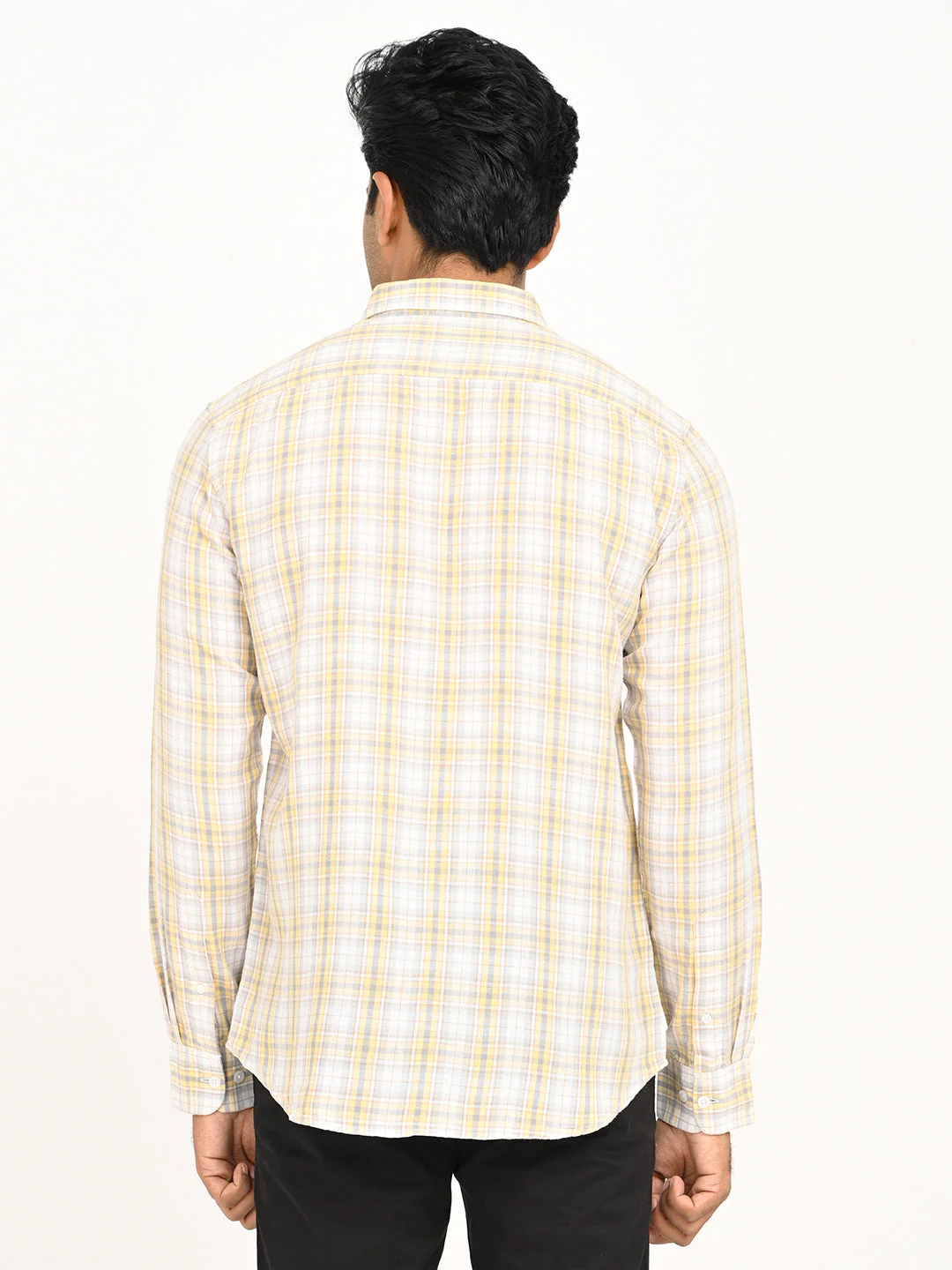 Men's Check Full Sleeve Tencel Blend Shirt - Image 4