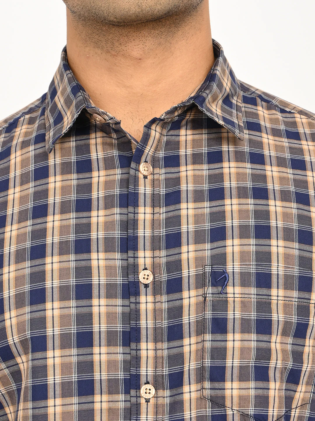 Men's Check Half Sleeve Cotton Shirt - Image 11