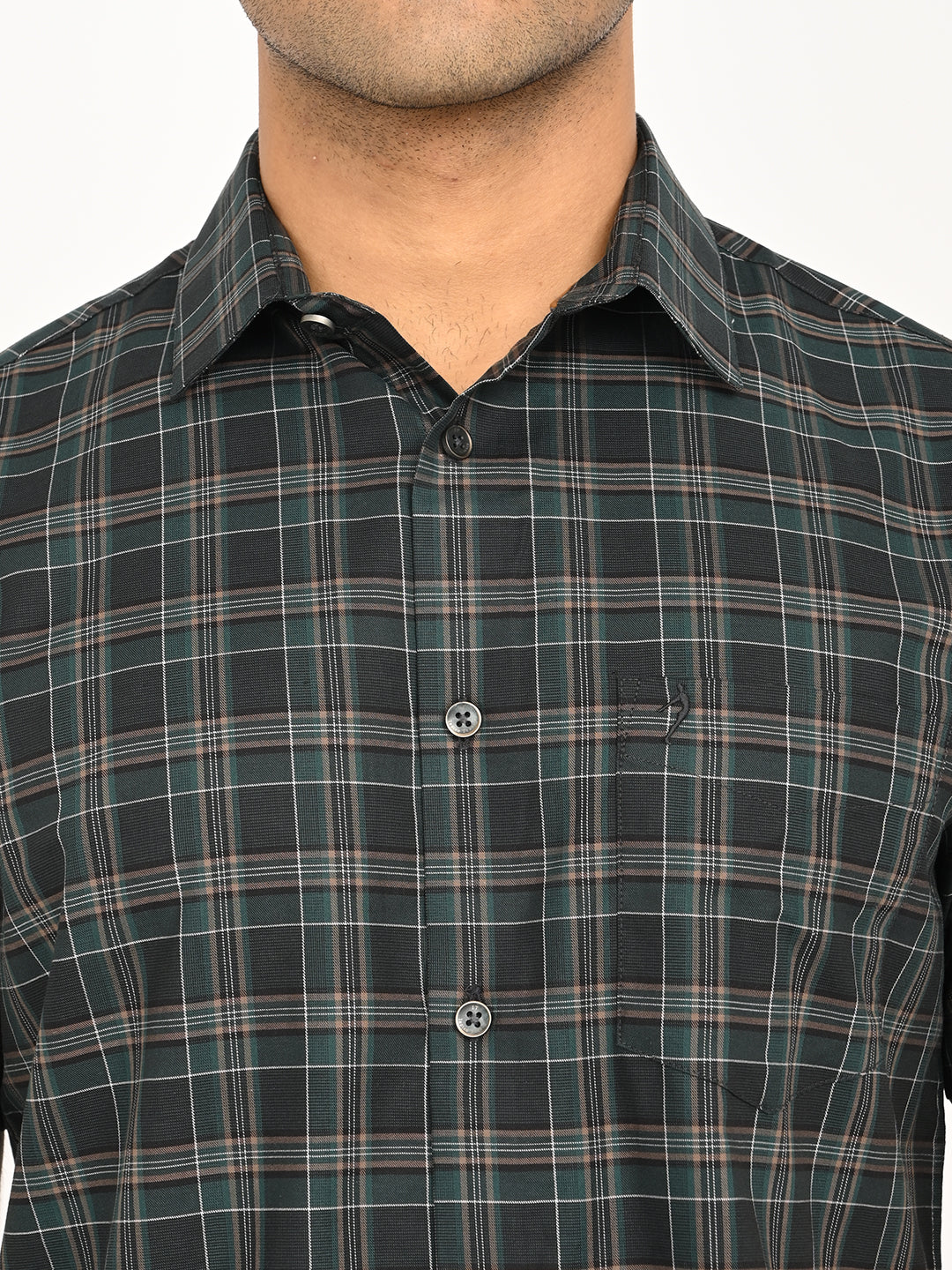 Men's Check Half Sleeve Cotton Shirt - Image 5