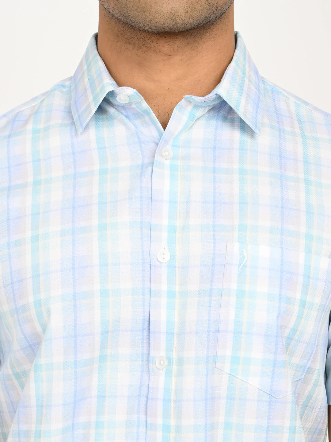 Men's Check Half Sleeve Cotton Shirt - Image 5