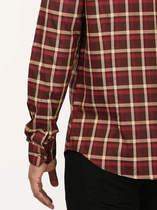 Men's Check Full Sleeves Cotton Shirt - Image 3