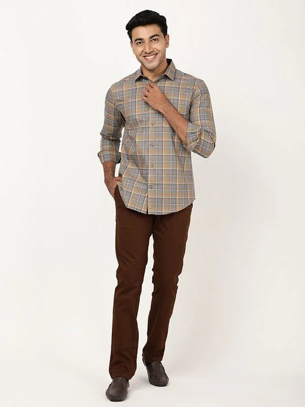 Men's Check Full Sleeves Cotton Shirt - Image 4