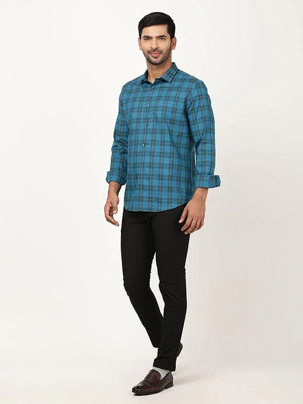 Men's Check Full Sleeves Cotton Shirt - Image 4