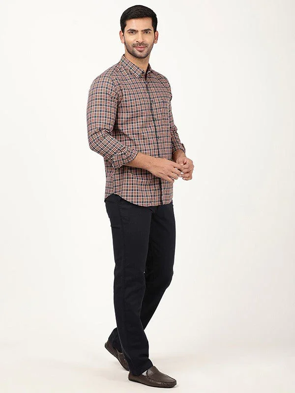 Men's Check Full Sleeves Cotton Stretch Shirt - Image 4