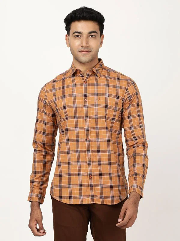 Men's Check Full Sleeves Cotton Stretch Shirt
