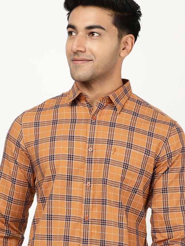 Men's Check Full Sleeves Cotton Stretch Shirt - Image 2