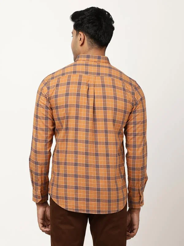 Men's Check Full Sleeves Cotton Stretch Shirt - Image 5