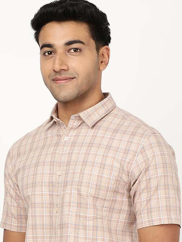 Men's Check Half Sleeves Cotton Shirt - Image 2