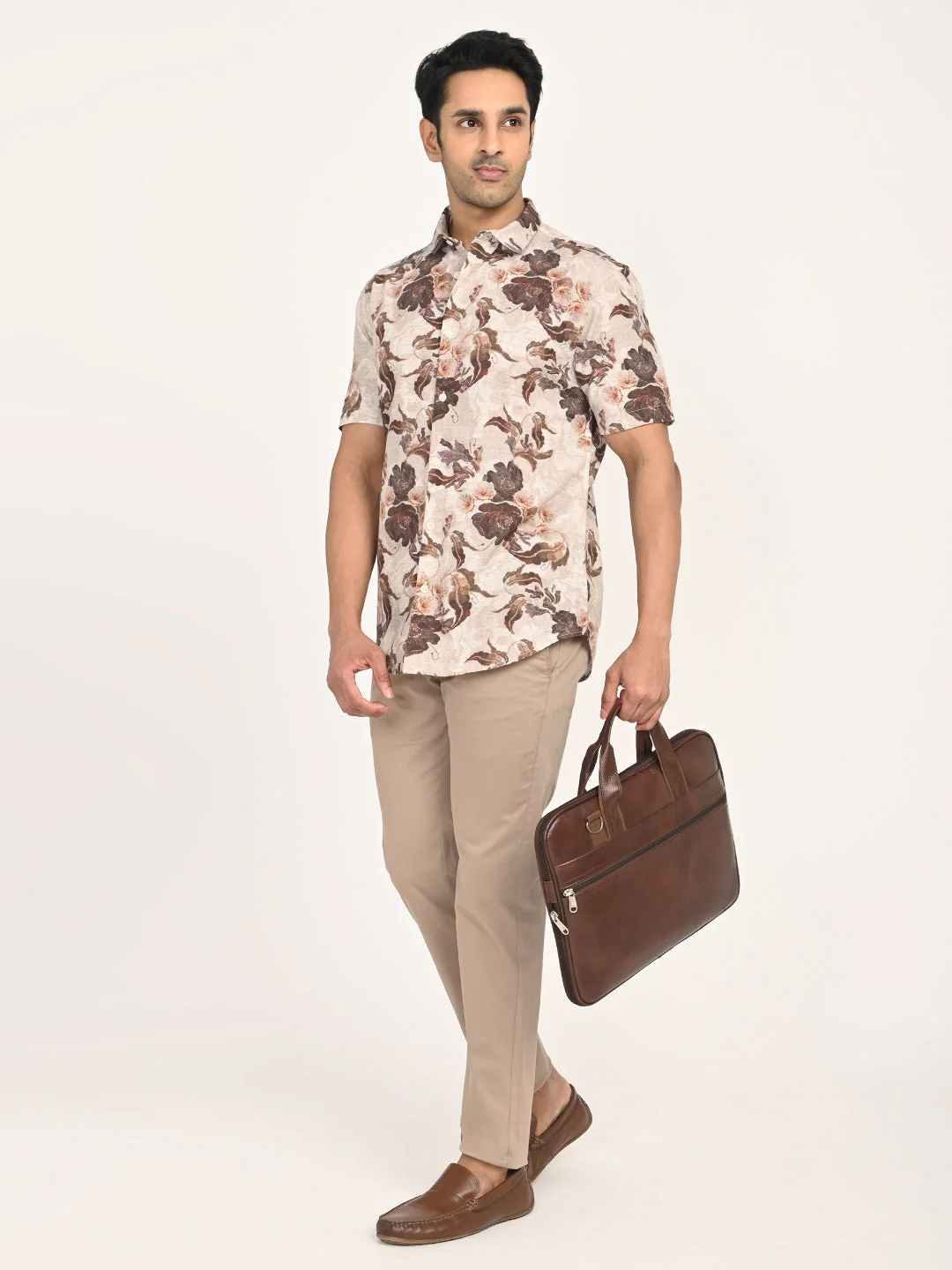 Men's's Print Half Sleeves Cotton Blend Shirt - Image 5