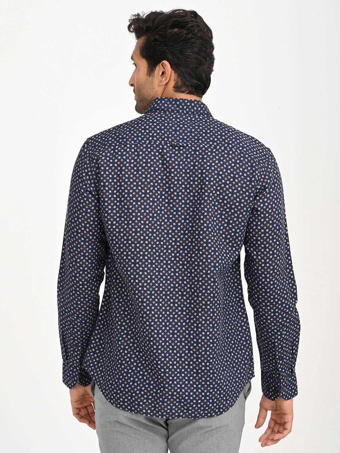Men's Printed Full Sleeve Cotton Blend Shirt - Image 4