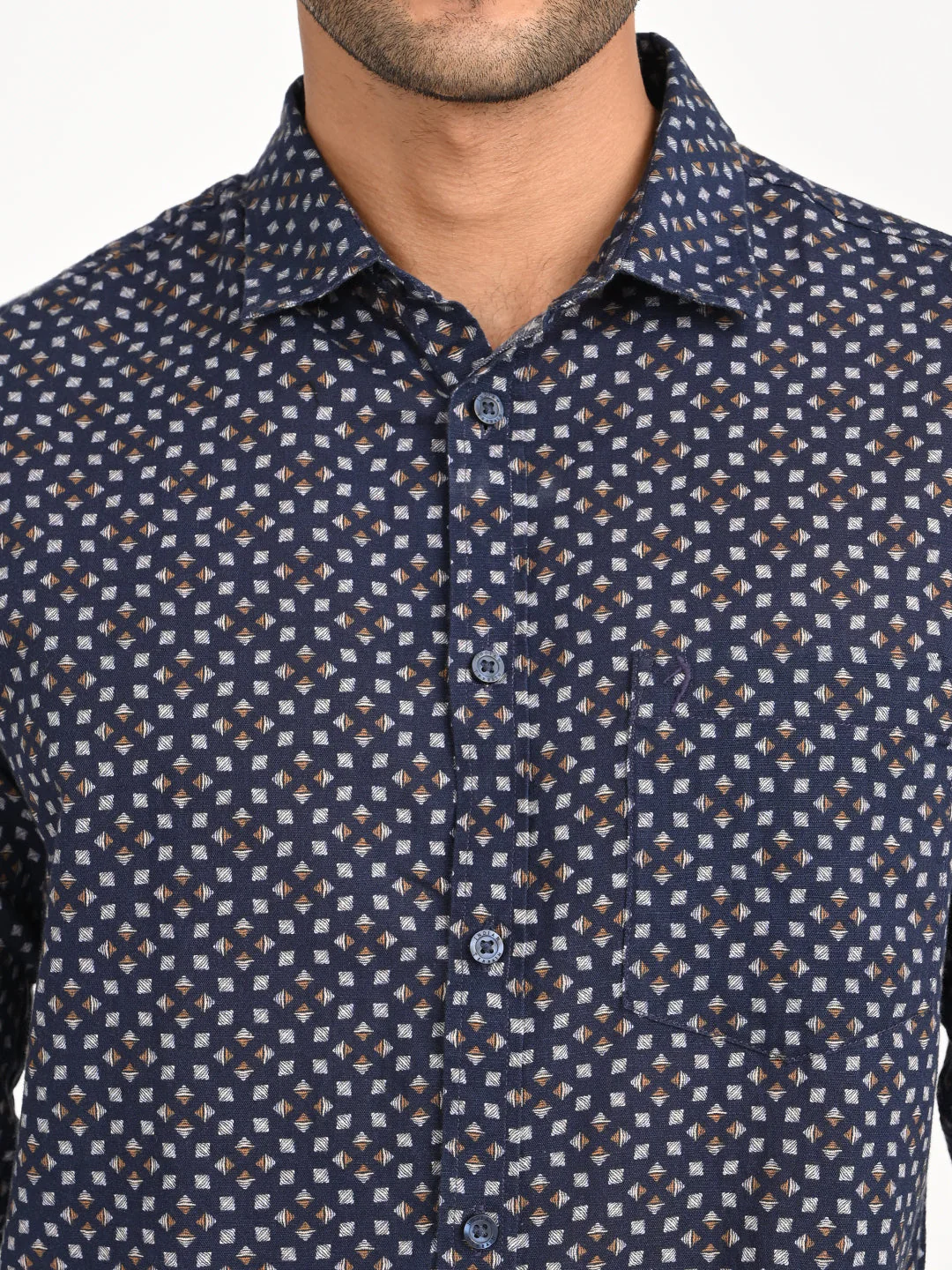 Men's Printed Full Sleeve Cotton Blend Shirt - Image 5