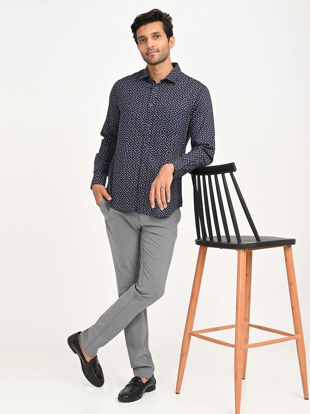 Men's Printed Full Sleeve Cotton Blend Shirt - Image 6