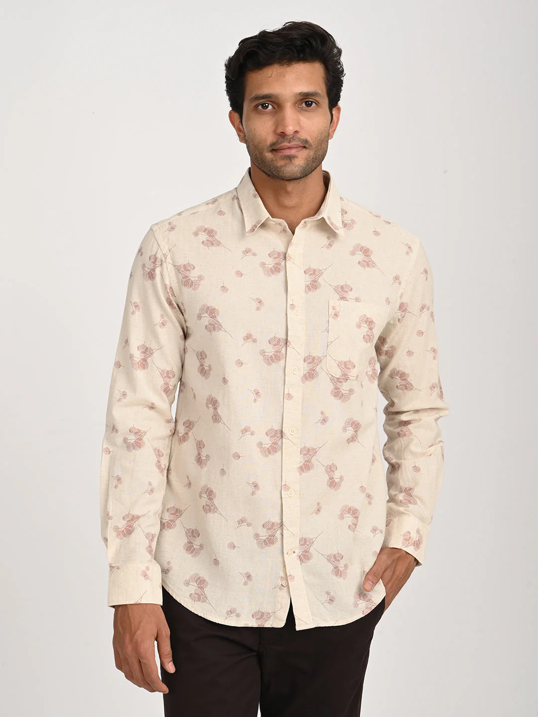 Men's Printed Full Sleeve Cotton Blend Shirt