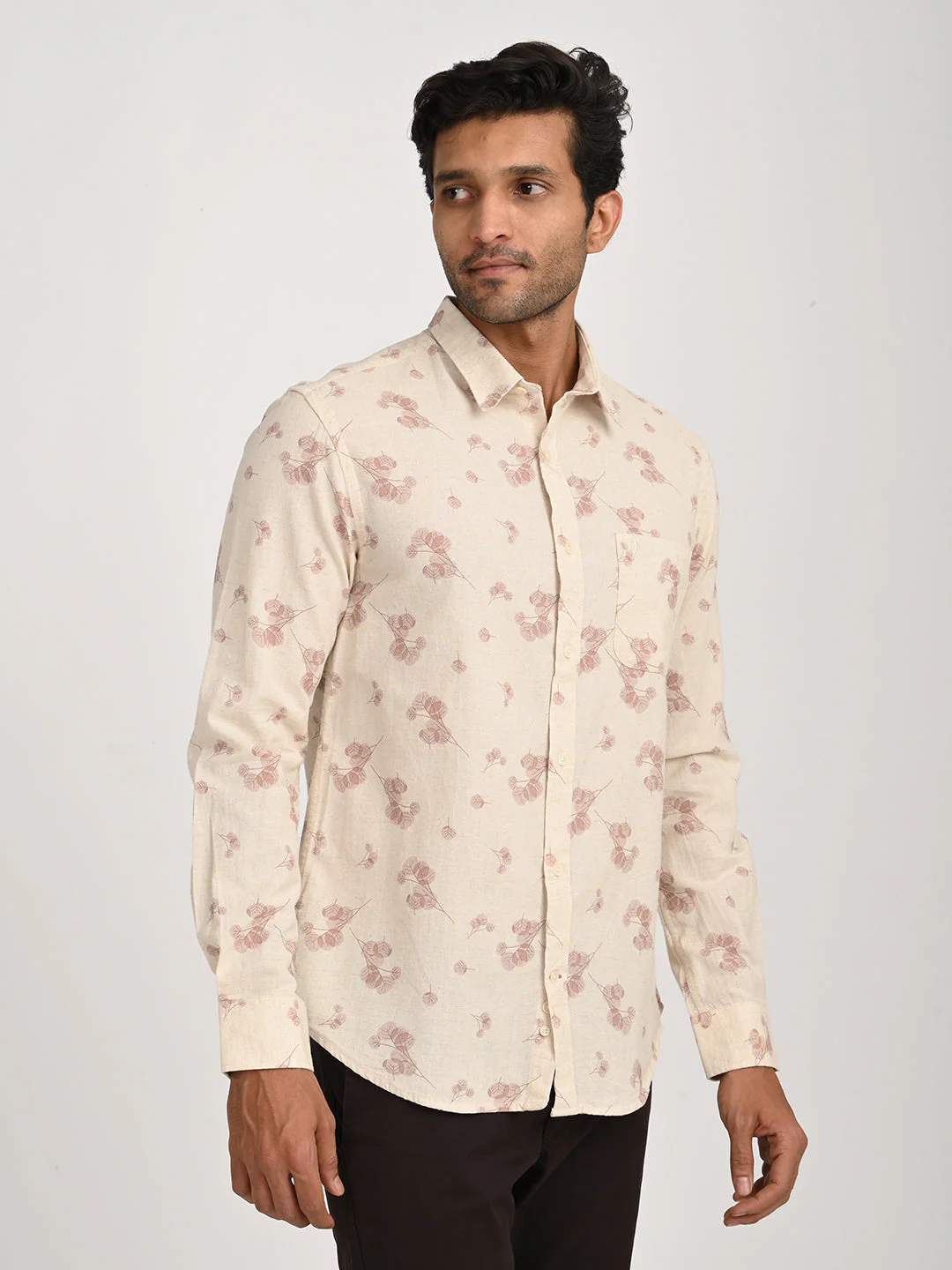 Men's Printed Full Sleeve Cotton Blend Shirt - Image 3