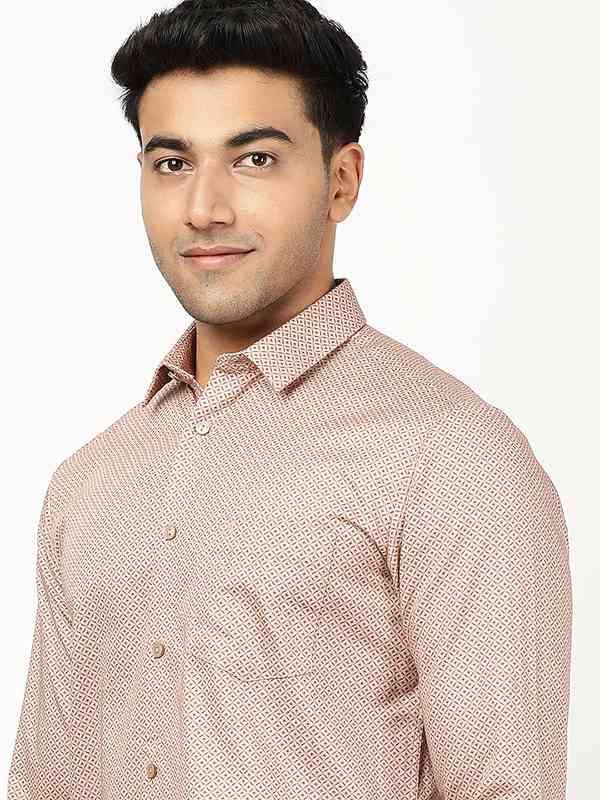 Men's Printed Full Sleeves Cotton Shirt - Image 2