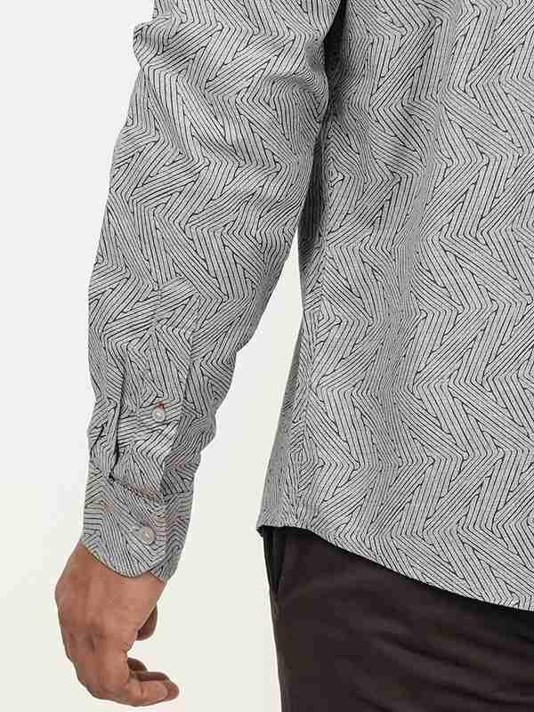 Men's Printed Full Sleeves Cotton Shirt - Image 3