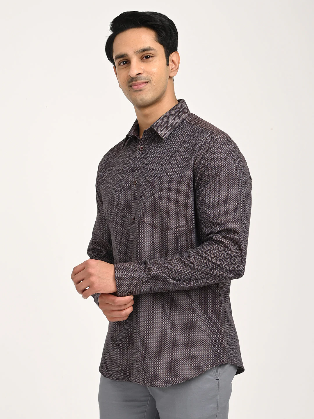 Men's Printed Full Sleeve Cotton Shirt - Image 2