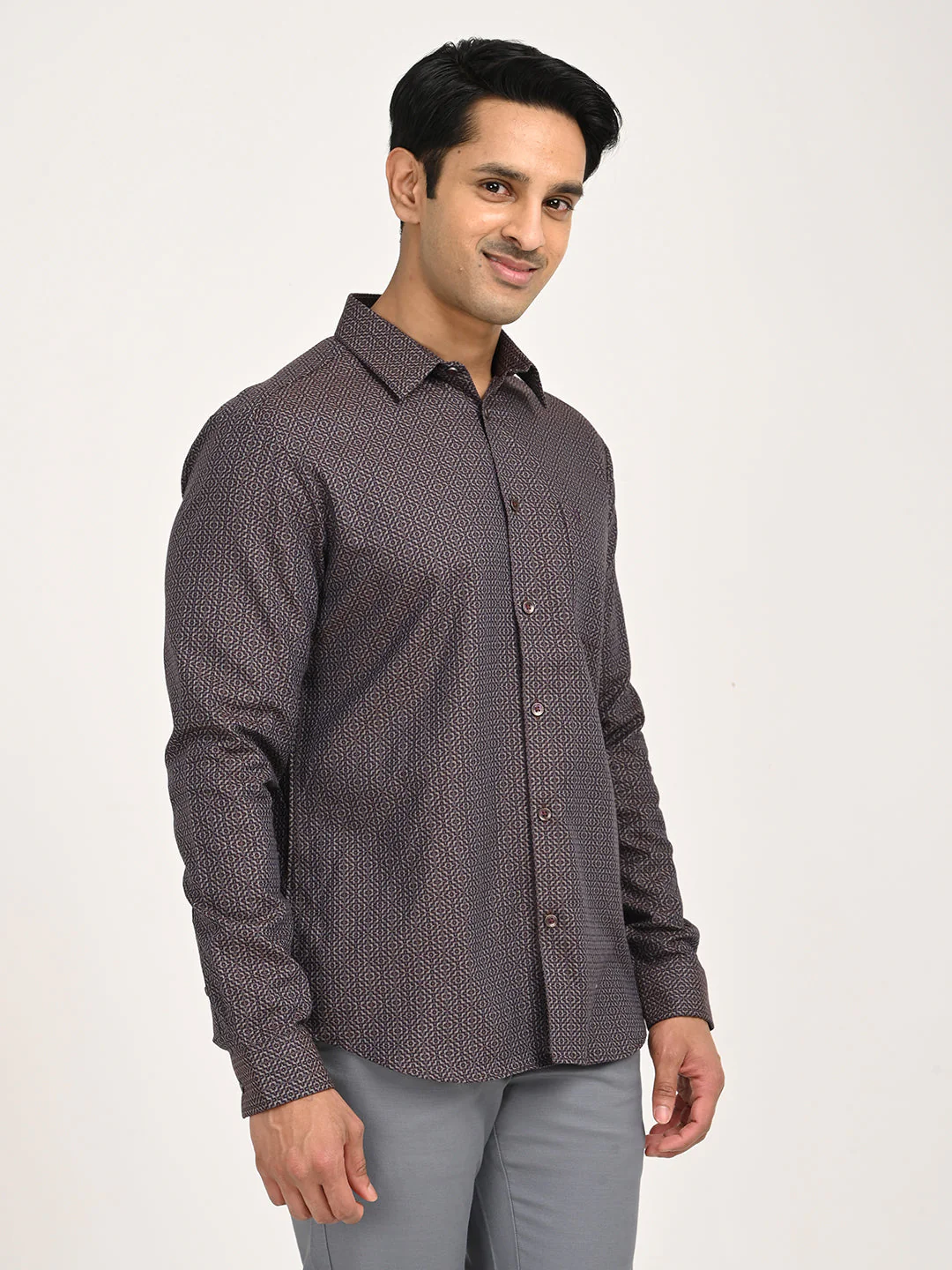 Men's Printed Full Sleeve Cotton Shirt - Image 3