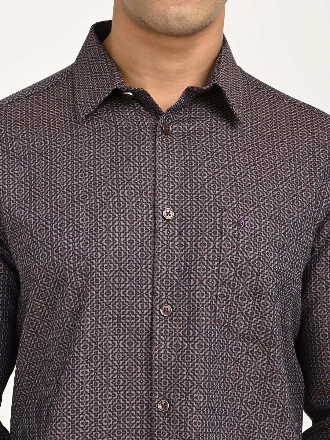 Men's Printed Full Sleeve Cotton Shirt - Image 5