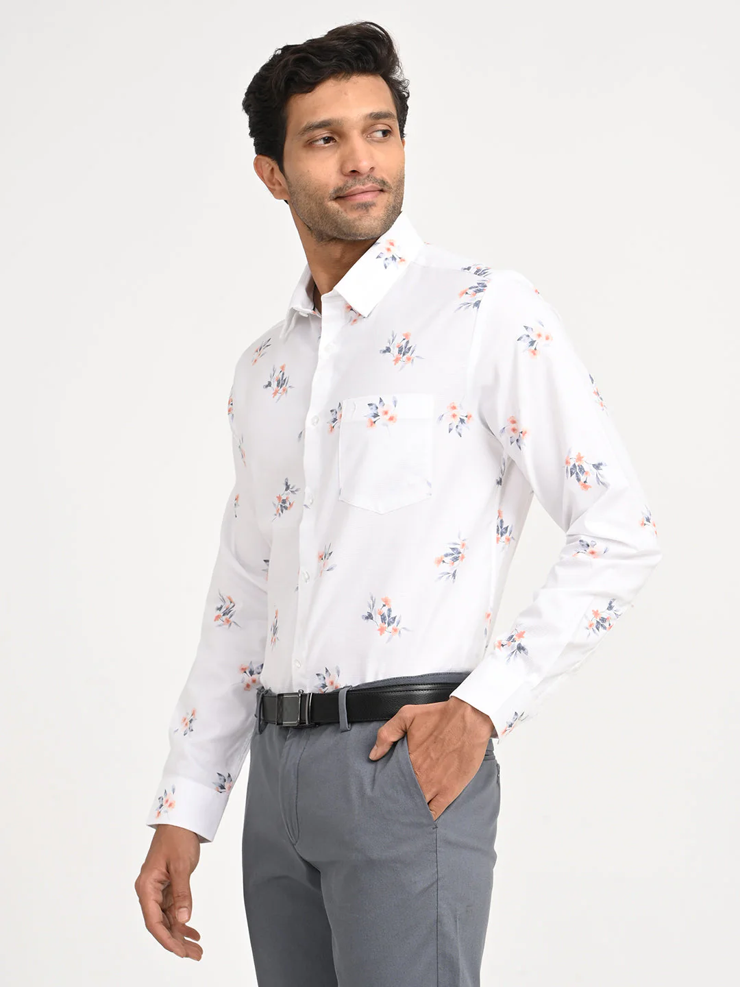 Men's Printed Full Sleeve Cotton Shirt - Image 2