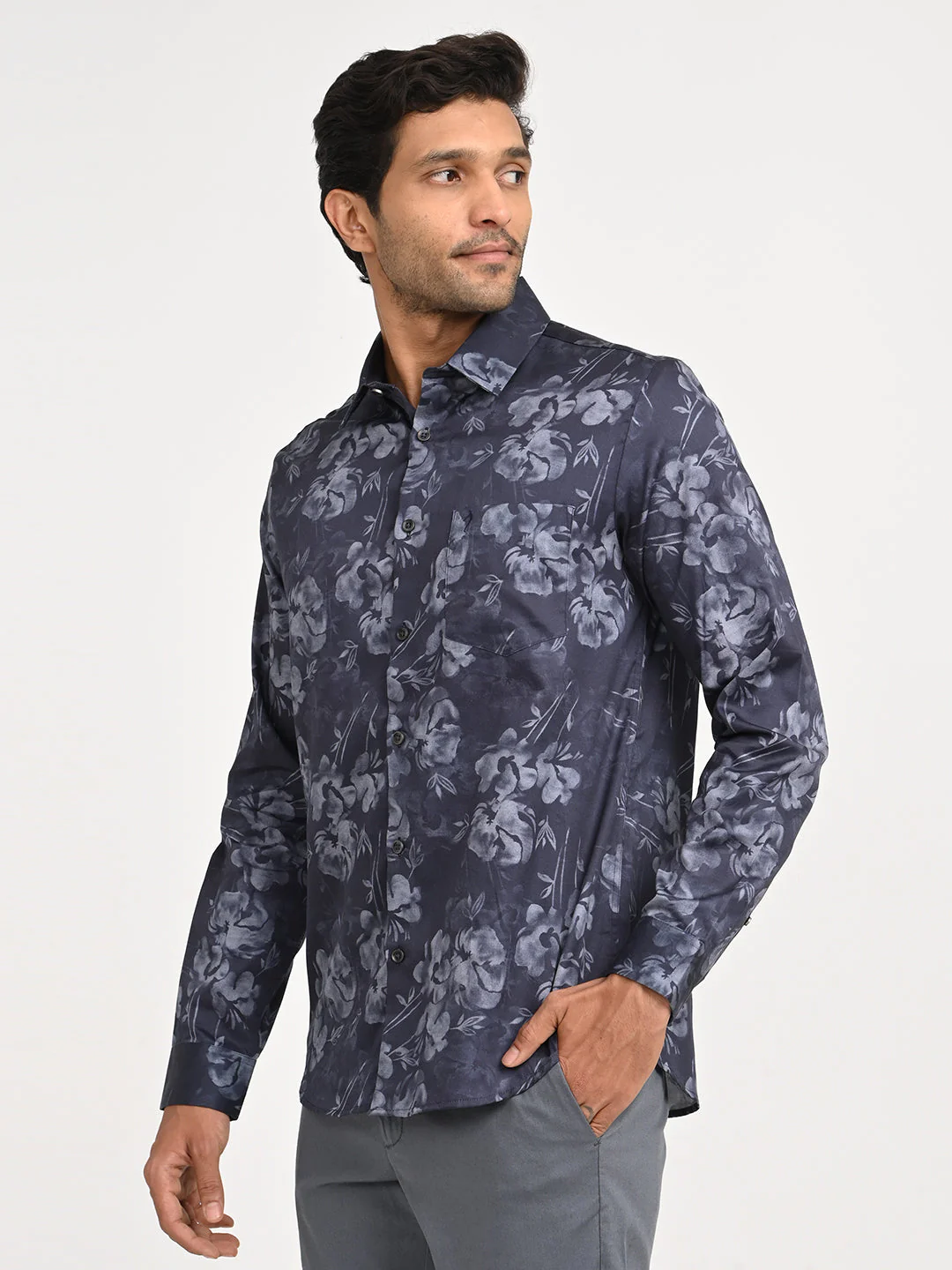 Men's Printed Full Sleeve Cotton Shirt - Image 2